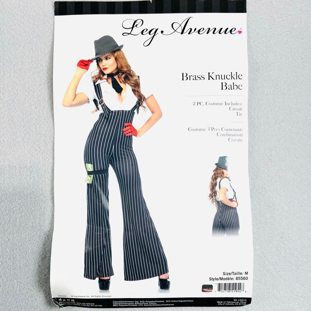 Brass Knuckle Babe Gangster Leg Avenue Sexy Costume M Style 85560